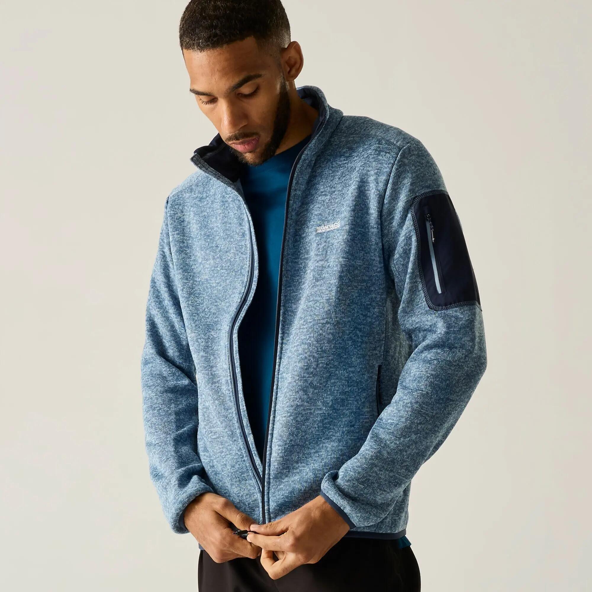 Felpa isolante da uomo Newhill in stretch con zip completa 4/10