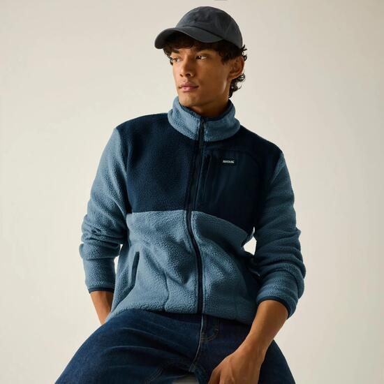 Polaire zippée intégrale Frankie Borg à blocs de couleurs pour homme