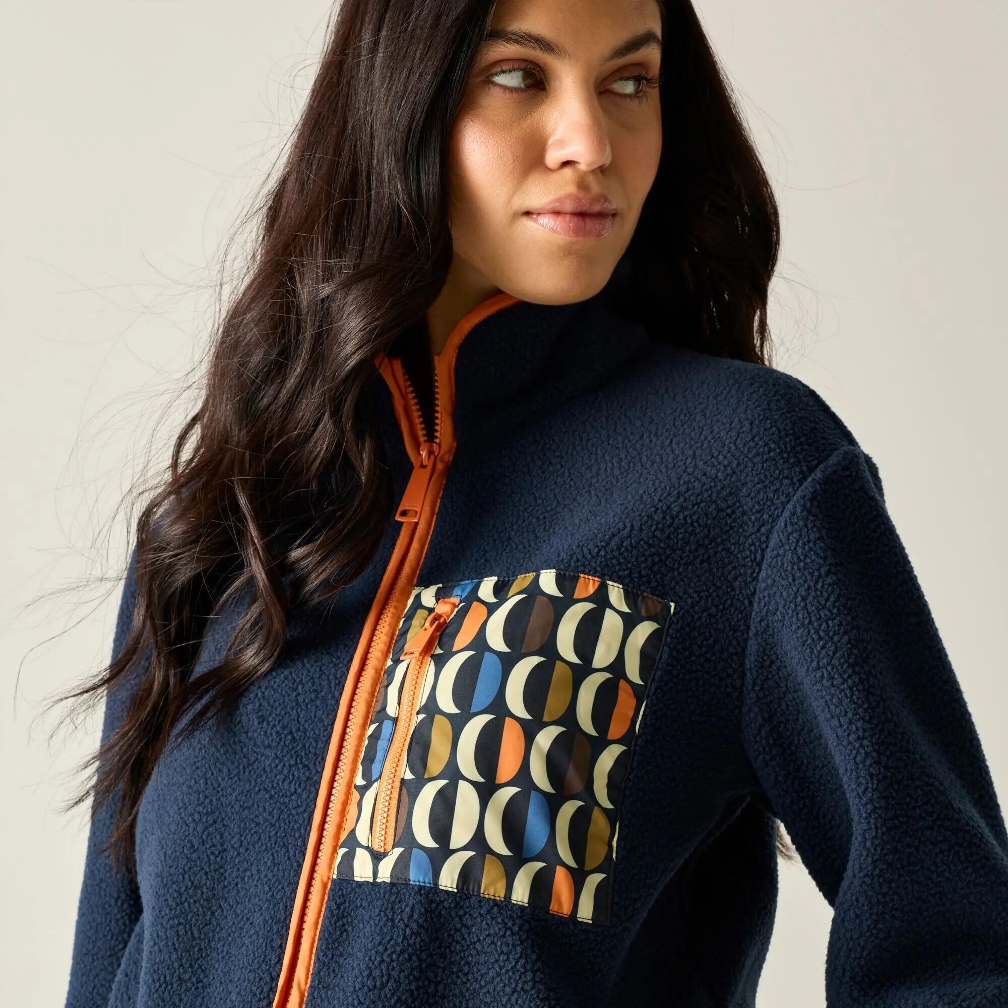 Orla Kiely Printed Borg Full Zip Fleece 4/10