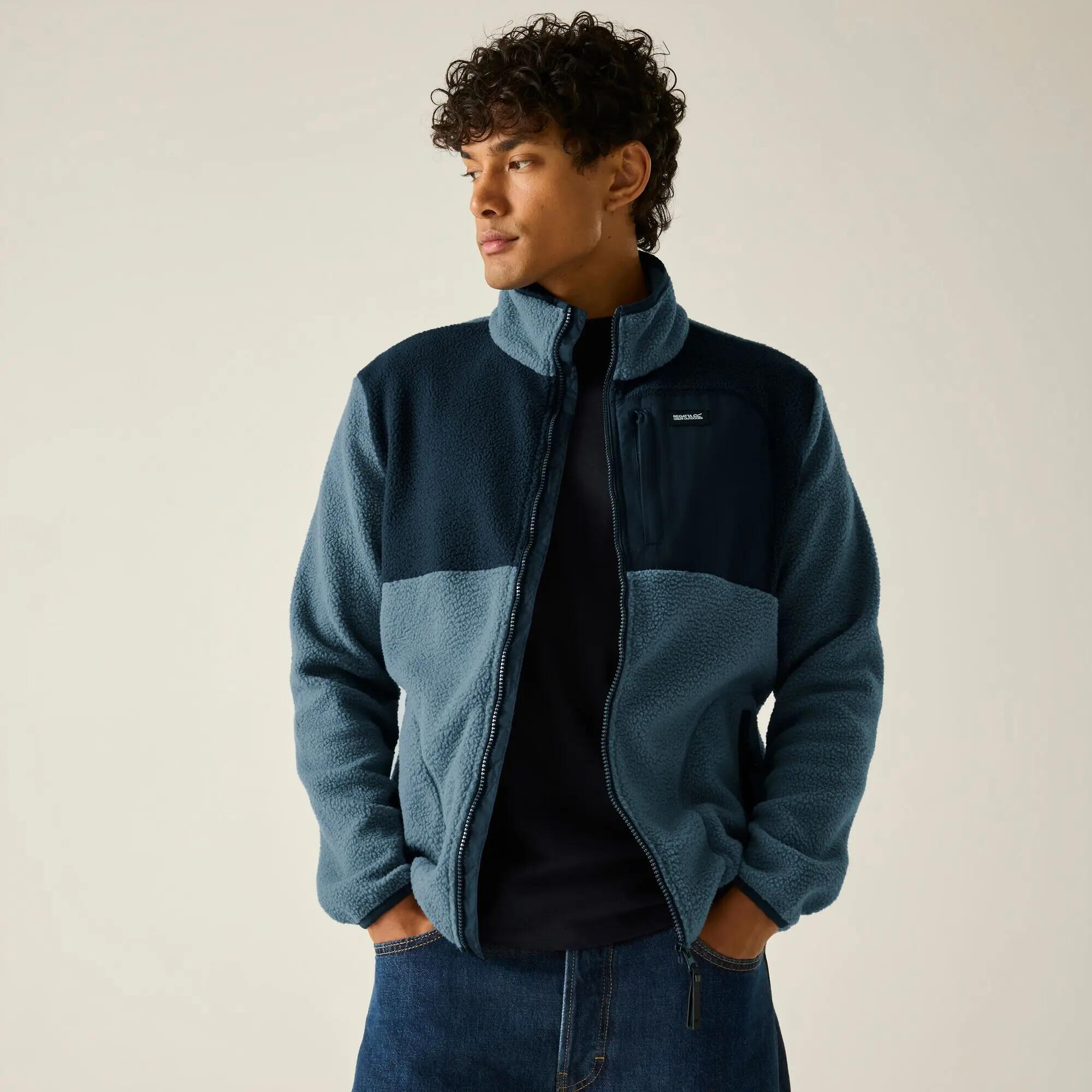 Męska bluza polarowa Frankie Borg Color Block z zamkiem błyskawicznym 6/11
