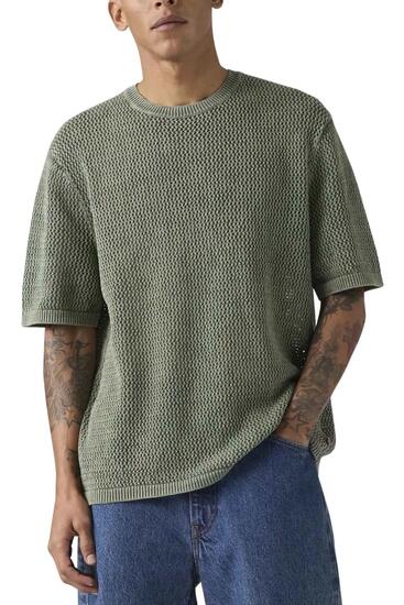 Tee-shirt - homme - coupe regular, 100% coton - stinson - kaki