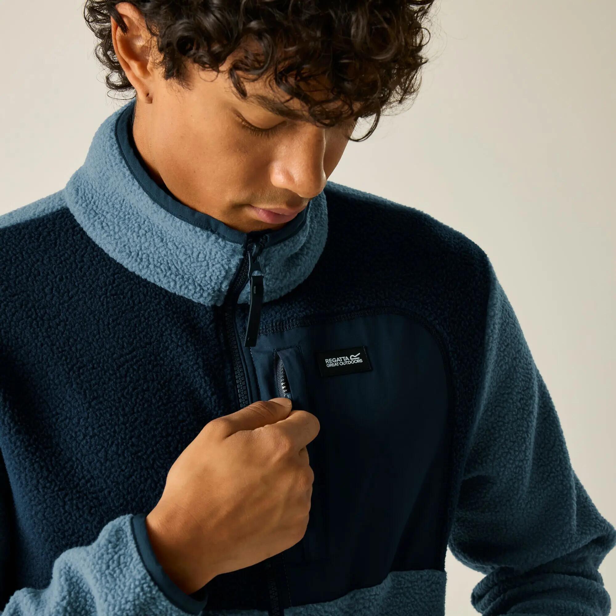 Męska bluza polarowa Frankie Borg Color Block z zamkiem błyskawicznym 5/11