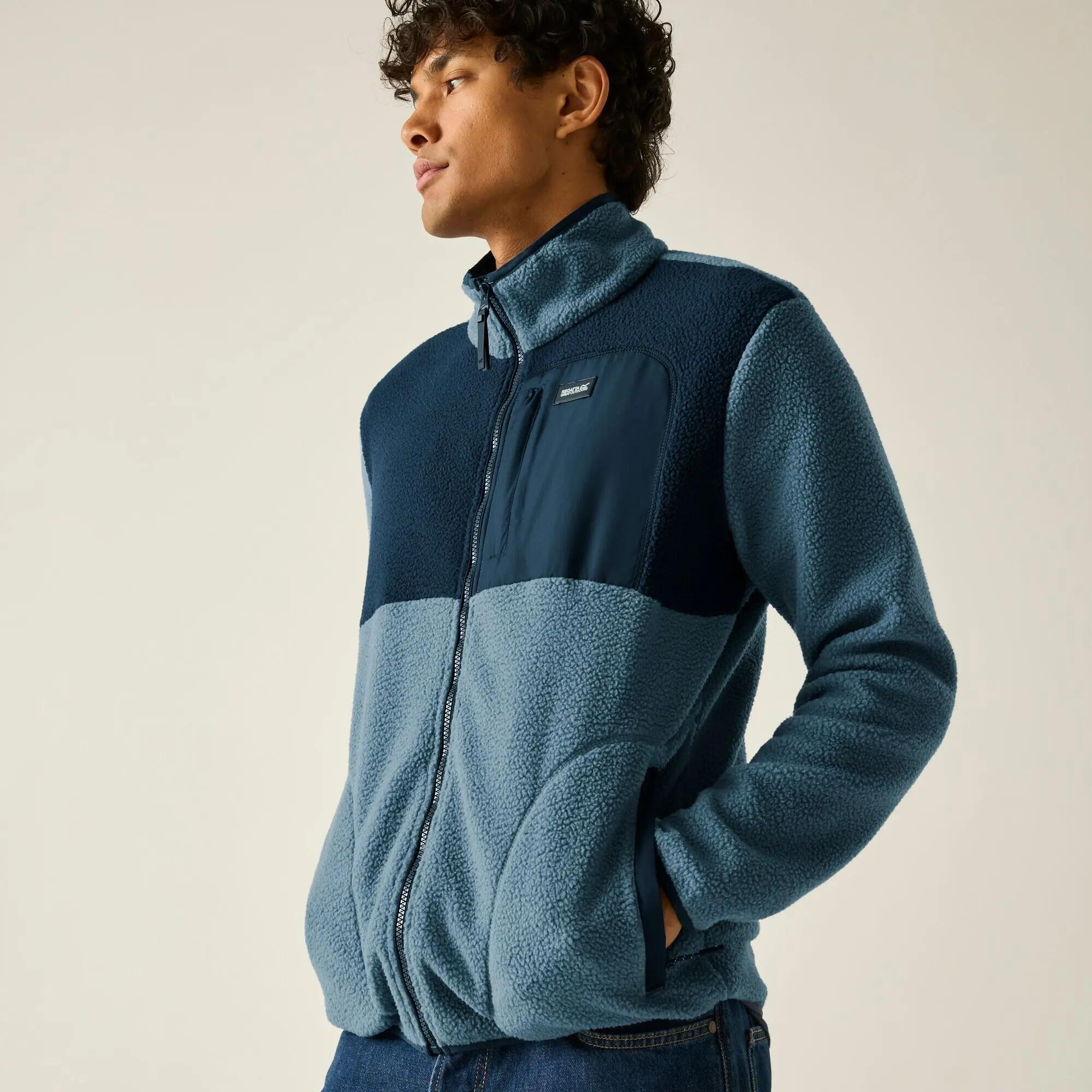 Męska bluza polarowa Frankie Borg Color Block z zamkiem błyskawicznym 4/11