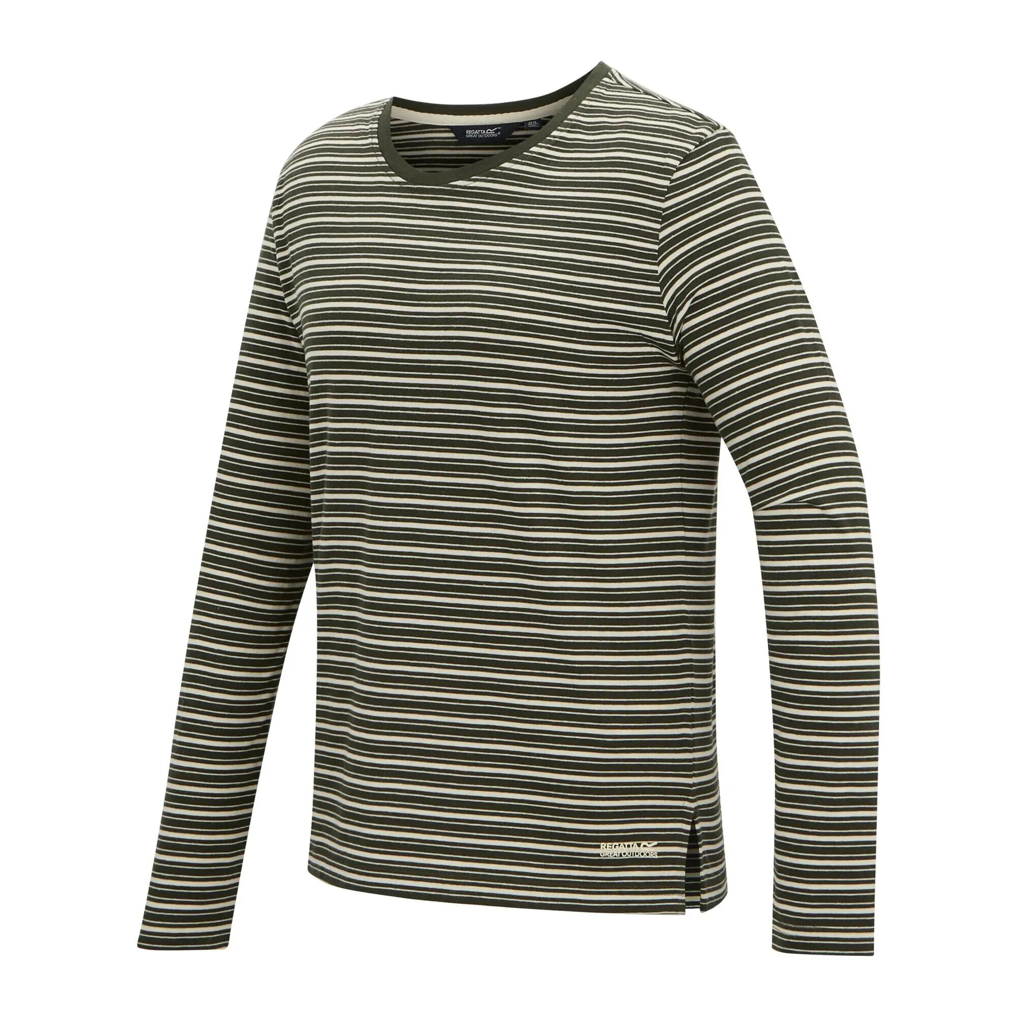 Federica Damen-Langarmshirt mit Rundhalsausschnitt und Streifen 9/10