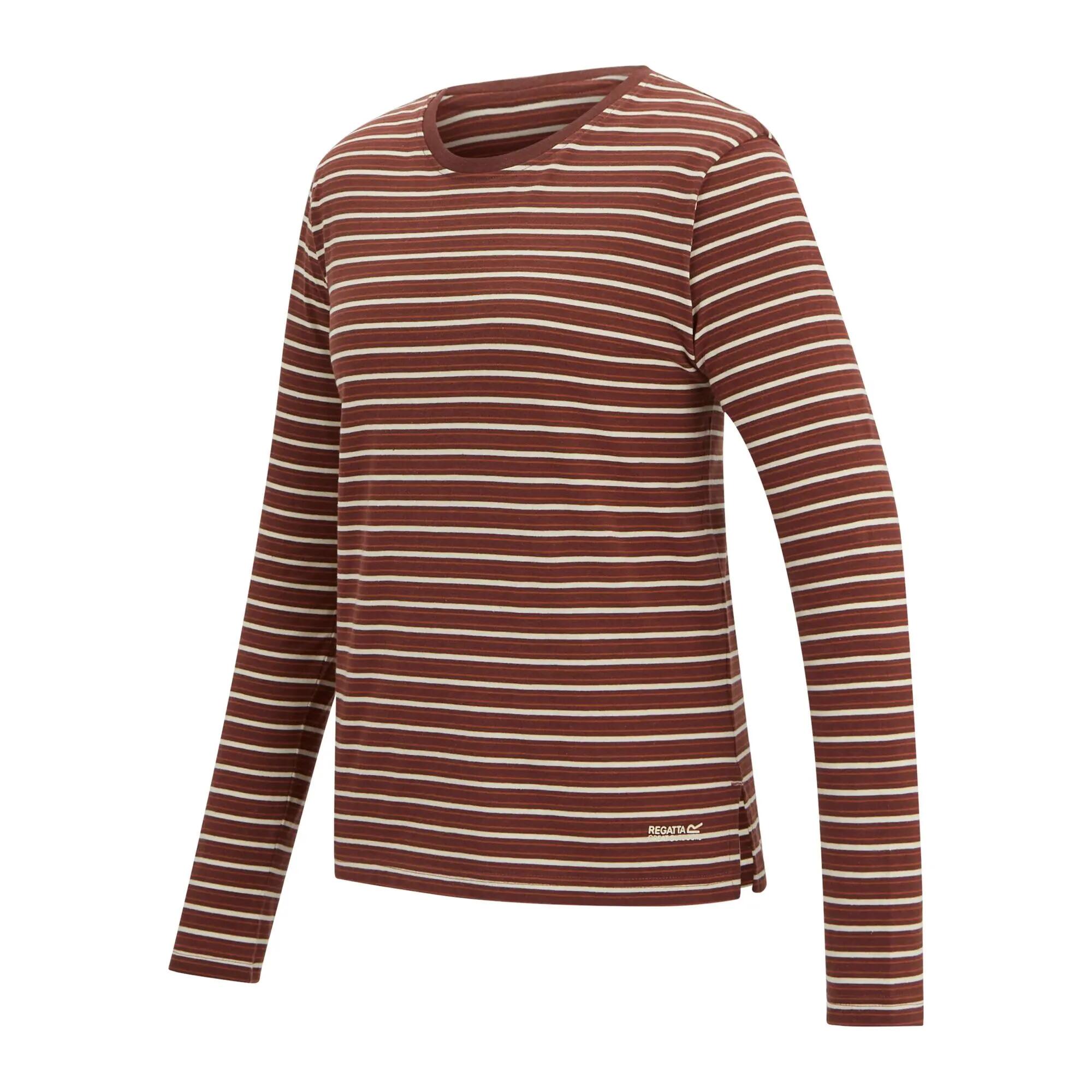 Federica Damen-Langarmshirt mit Rundhalsausschnitt und Streifen 9/10