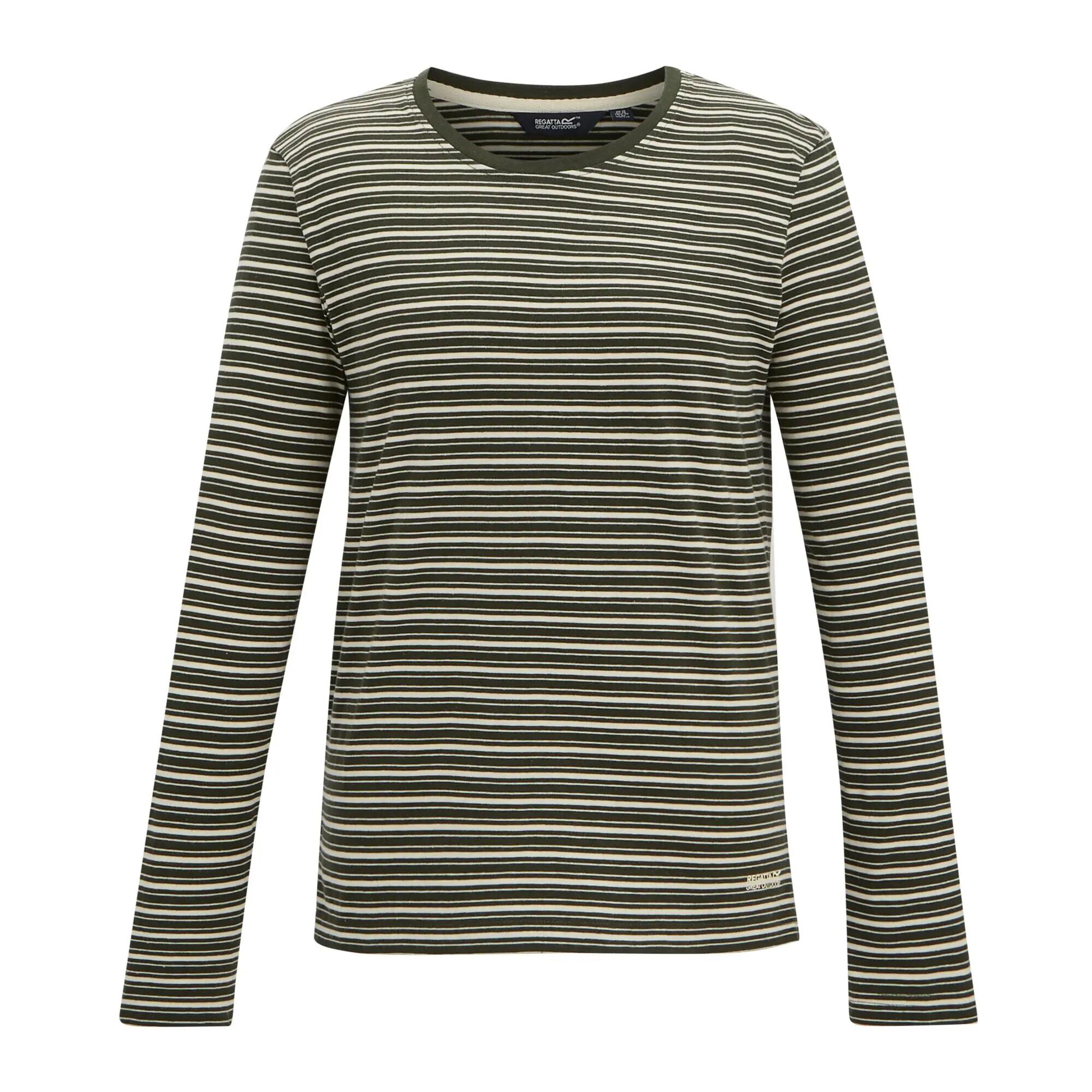 Federica Damen-Langarmshirt mit Rundhalsausschnitt und Streifen 7/10
