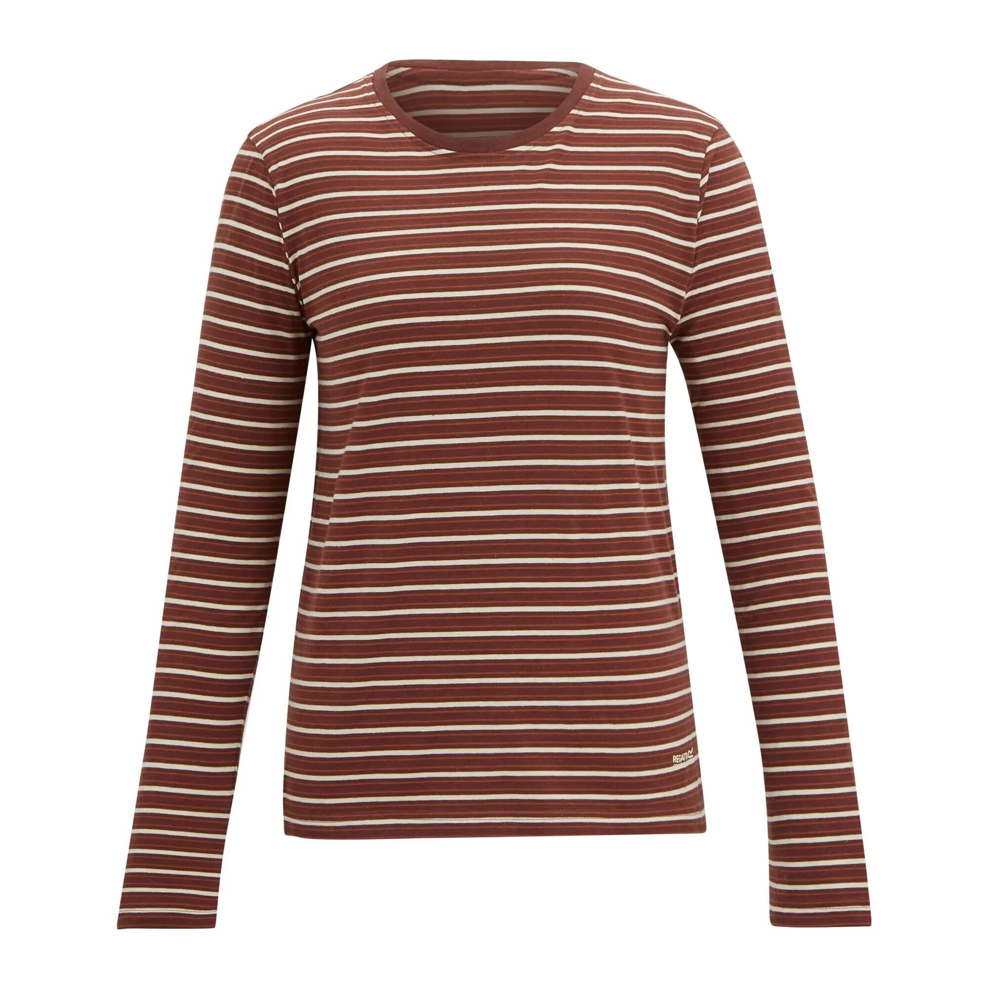Federica Damen-Langarmshirt mit Rundhalsausschnitt und Streifen 7/10