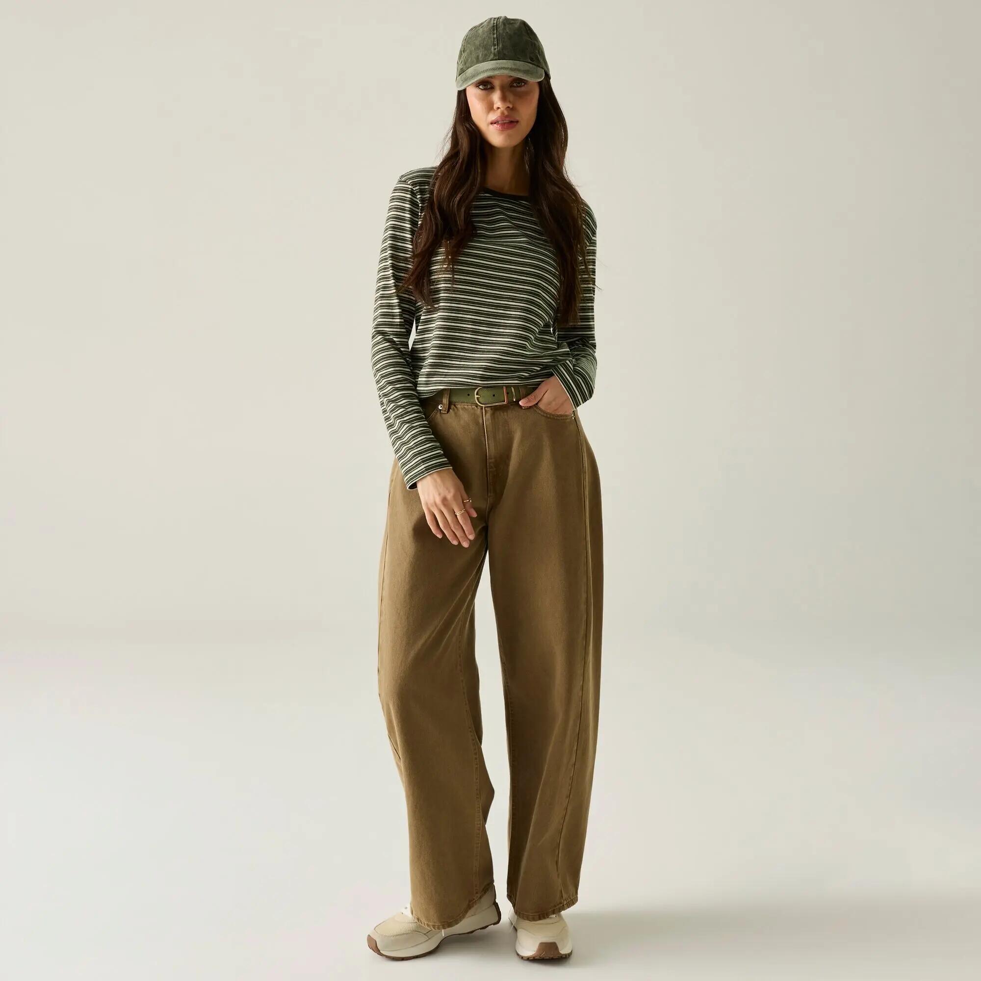 Federica Damen-Langarmshirt mit Rundhalsausschnitt und Streifen 5/10