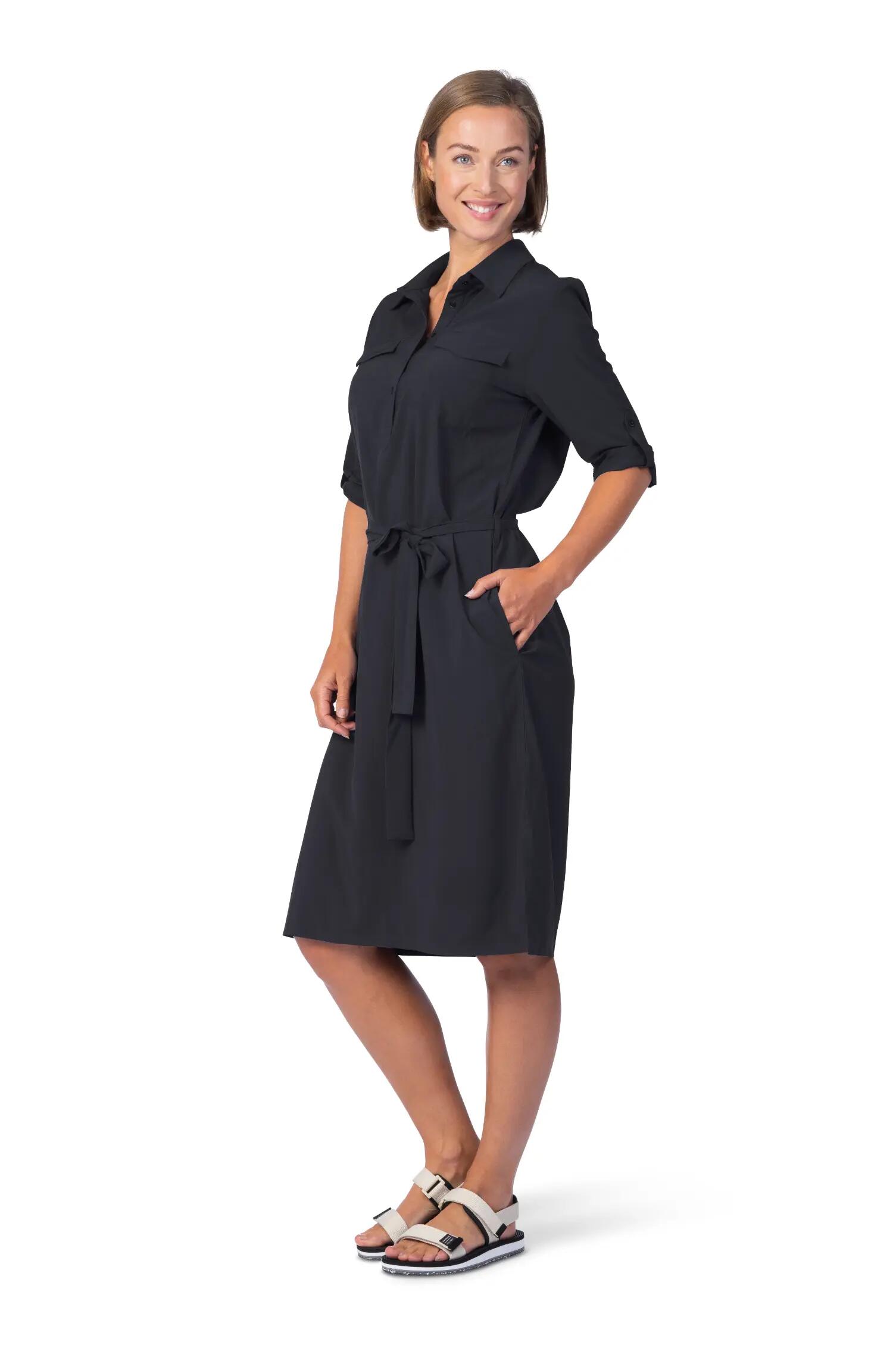 Vestido-camisa elástico para mulher Hannah 7/10