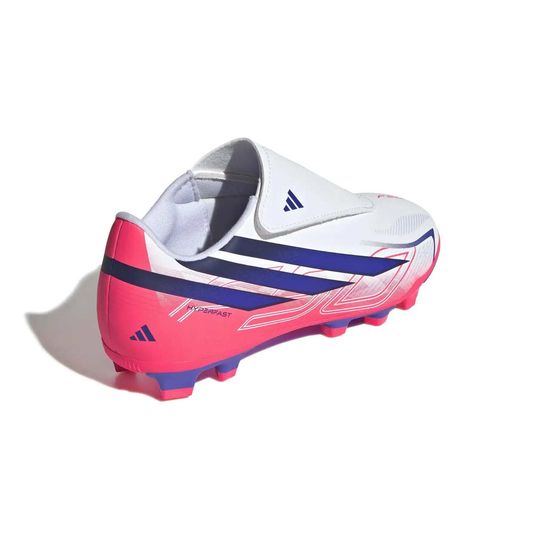 Sapatos de futebol para crianças adidas F50 Hyperfast Club Vel FG/MG 6/7