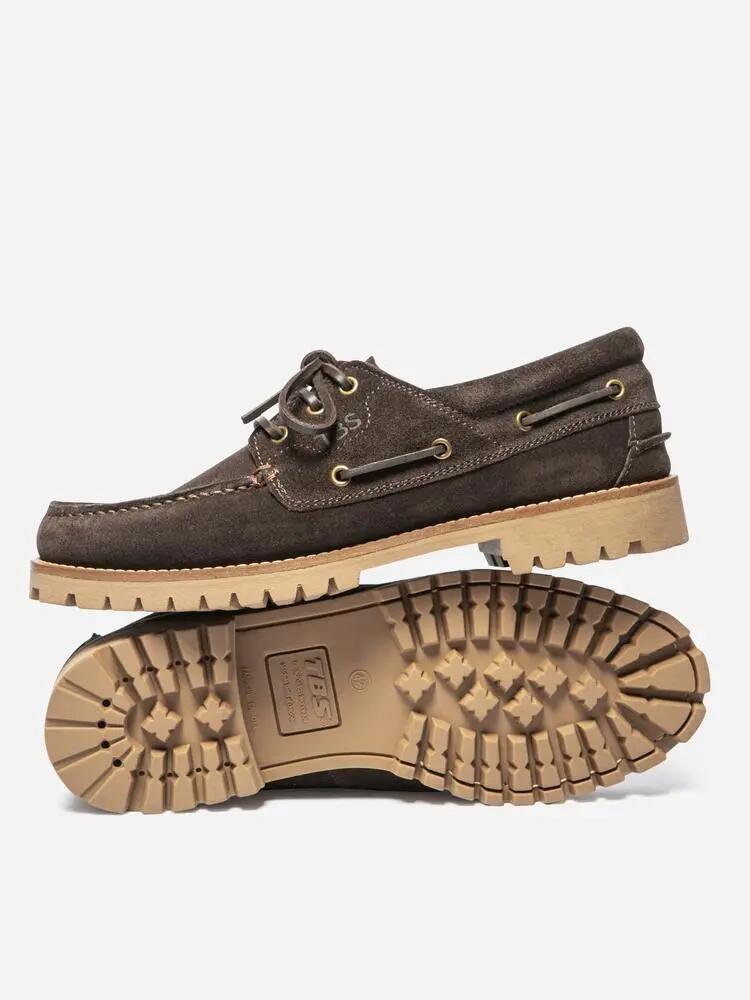 Chaussures bateau - Homme - Cuir, lacets cuir - Raynold - Marron 5/5