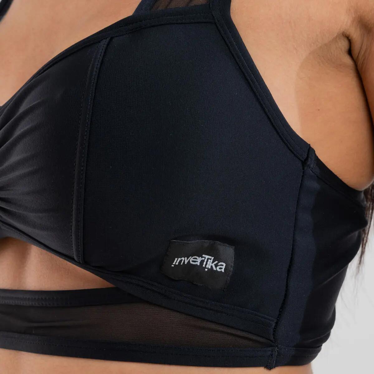 Top donna pole dance push up dettagli retina Mistika Black 5/5