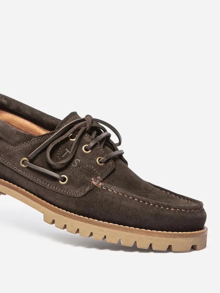 Chaussures bateau - Homme - Cuir, lacets cuir - Raynold - Marron 4/5