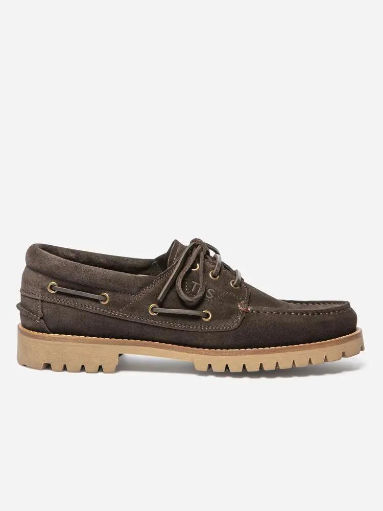 Chaussures bateau - Homme - Cuir, lacets cuir - Raynold - Marron 3/5