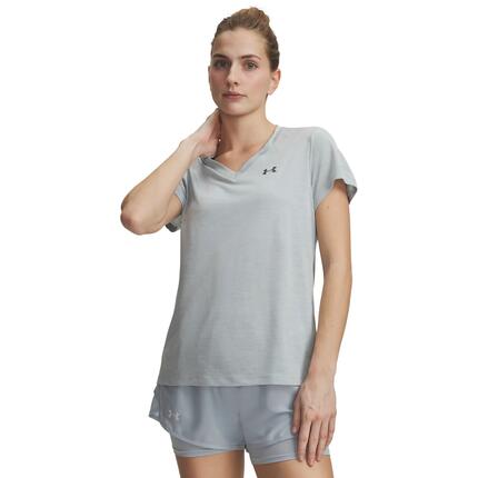 TShirt für , VAusschnitt, lose Passform Damen Leuchtend Pink