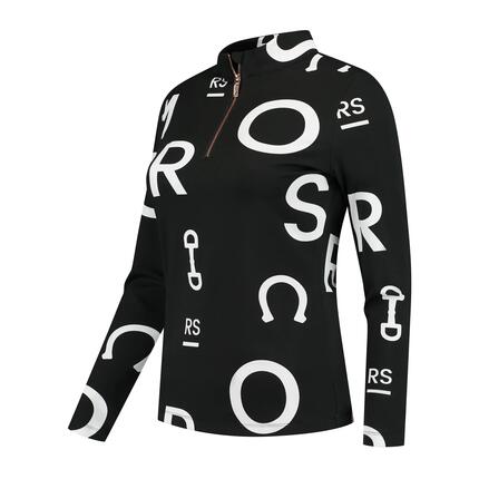 Maillot équitation manches longues femme Mrs. Ros Jet Set Logo