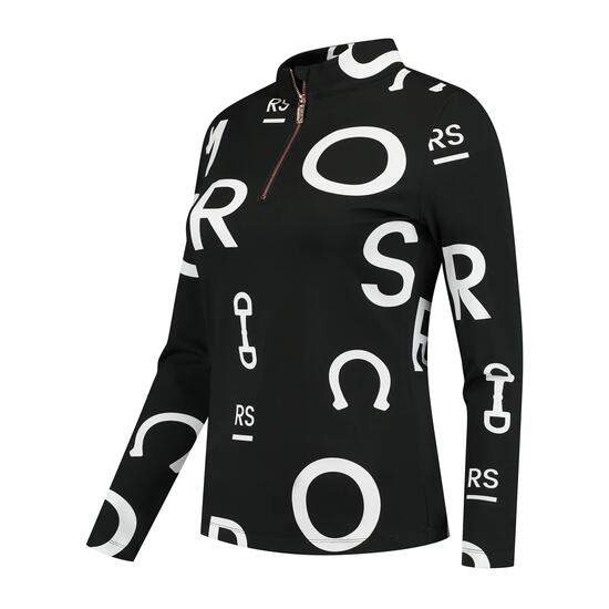 Maillot équitation manches longues femme Mrs. Ros Jet Set Logo