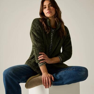 Dames ayana fleece met volledige ritssluiting
