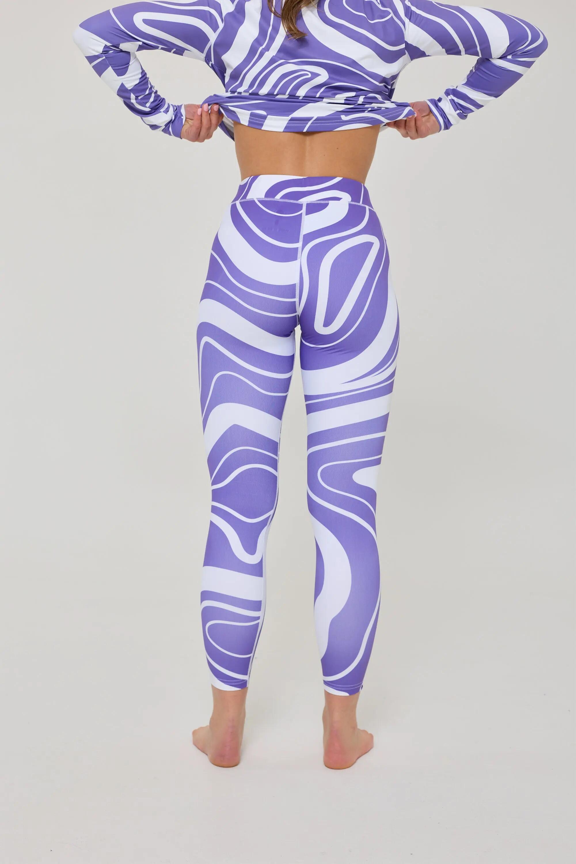 Baselayer Leggings – Purple Swirl Damen 2/4