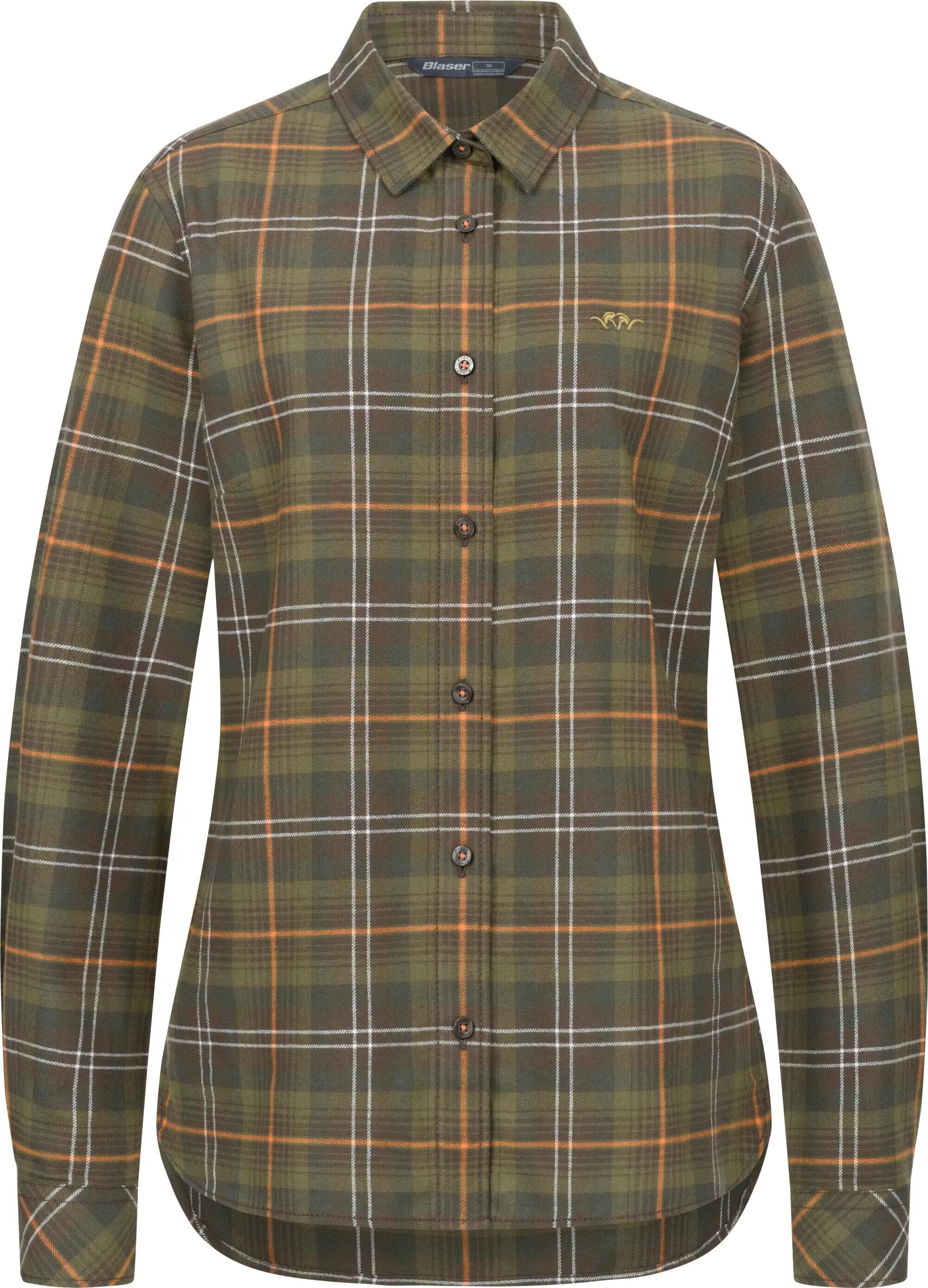 Bluse Juliana Flanell Damen - Grün 1/4