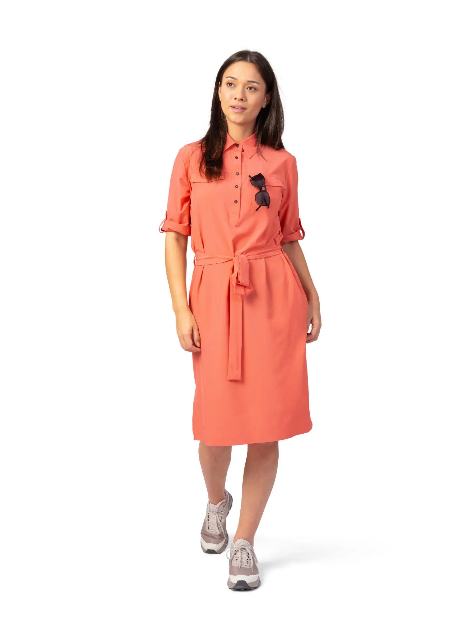 Vestido-camisa elástico para mulher Hannah 7/8