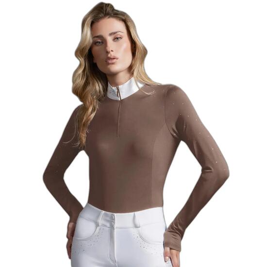 Polo de concours manches longues femme Premier Equine Cristalli