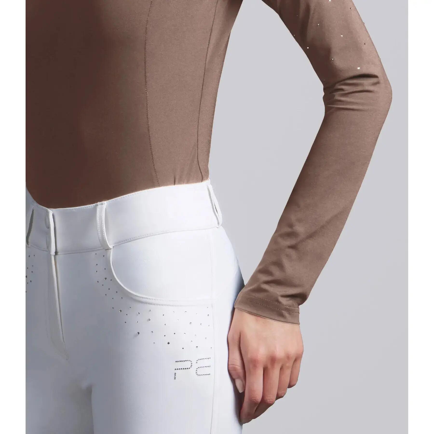 Turnierpolo mit langen Ärmeln Damen Premier Equine Cristalli 5/6