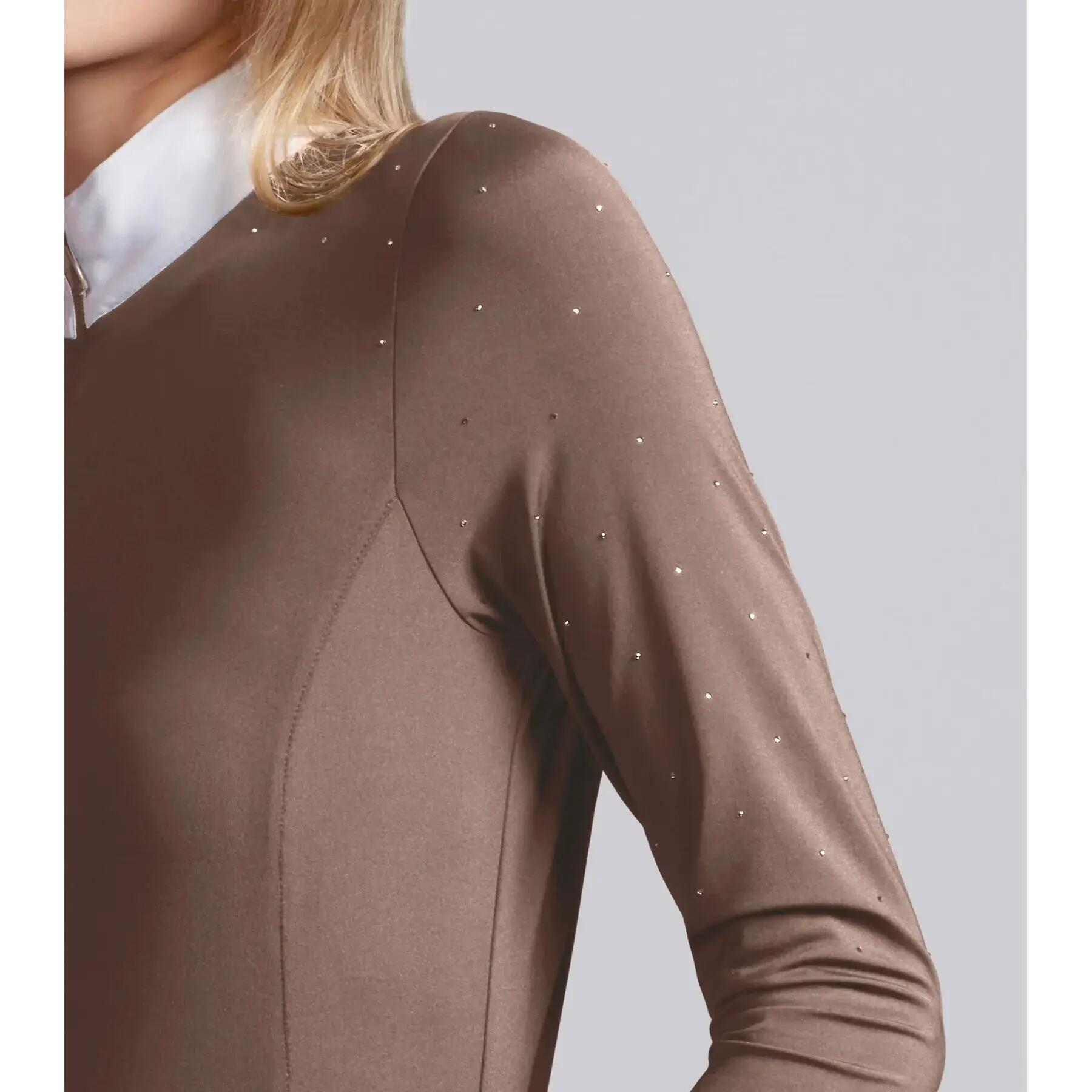Turnierpolo mit langen Ärmeln Damen Premier Equine Cristalli 4/6