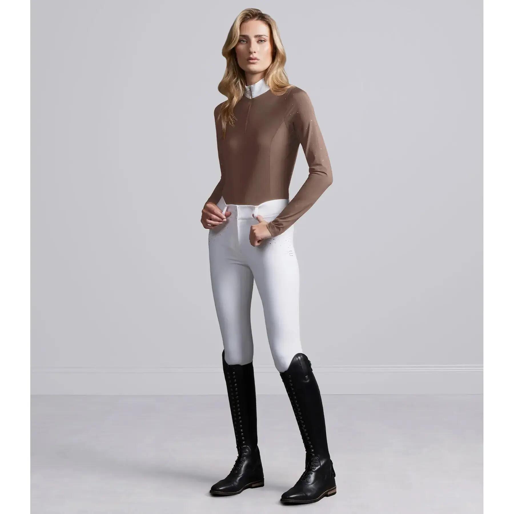 Turnierpolo mit langen Ärmeln Damen Premier Equine Cristalli 2/6