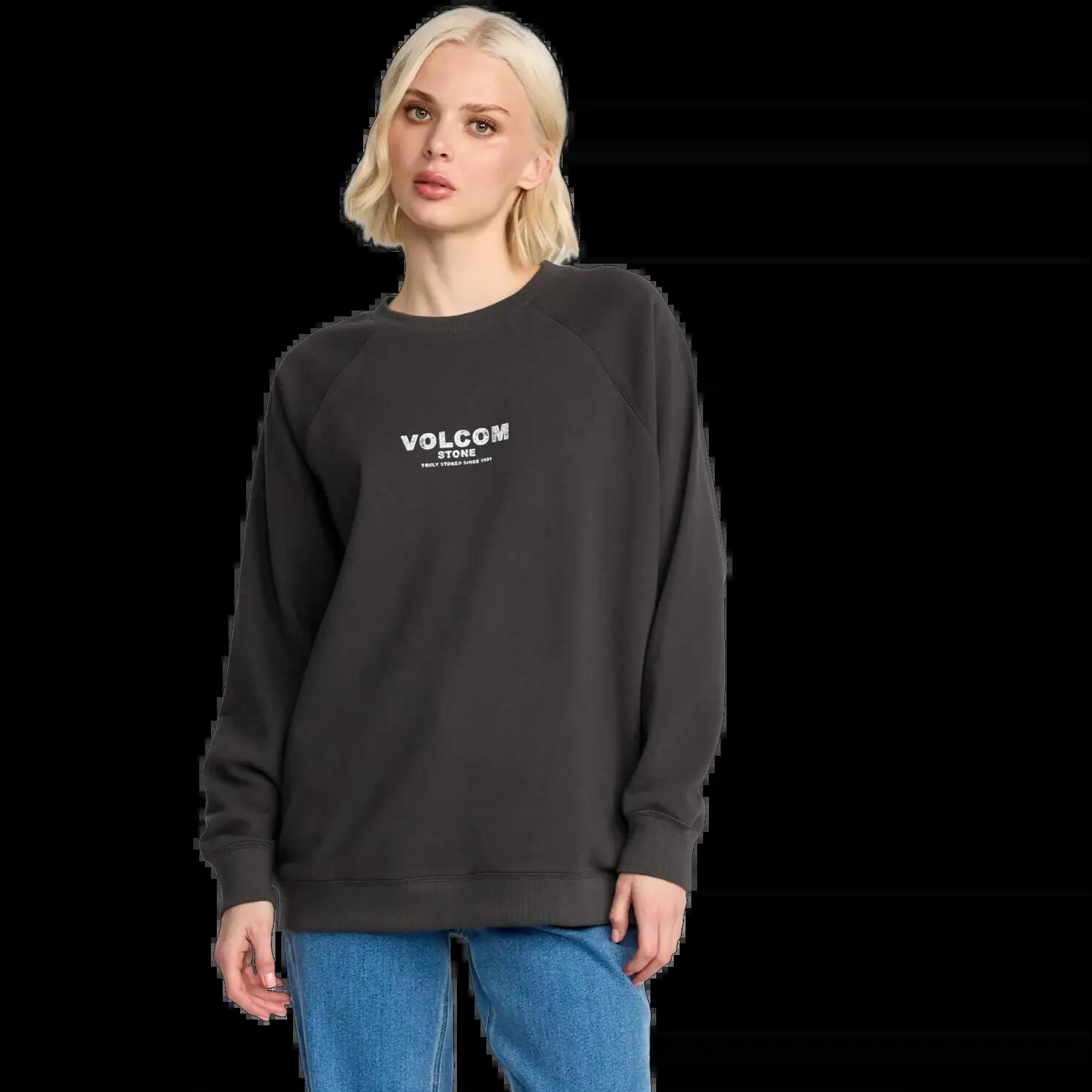 Sudadera - Skate - Mujer - Corte boyfriend, polar - Negro 1/1