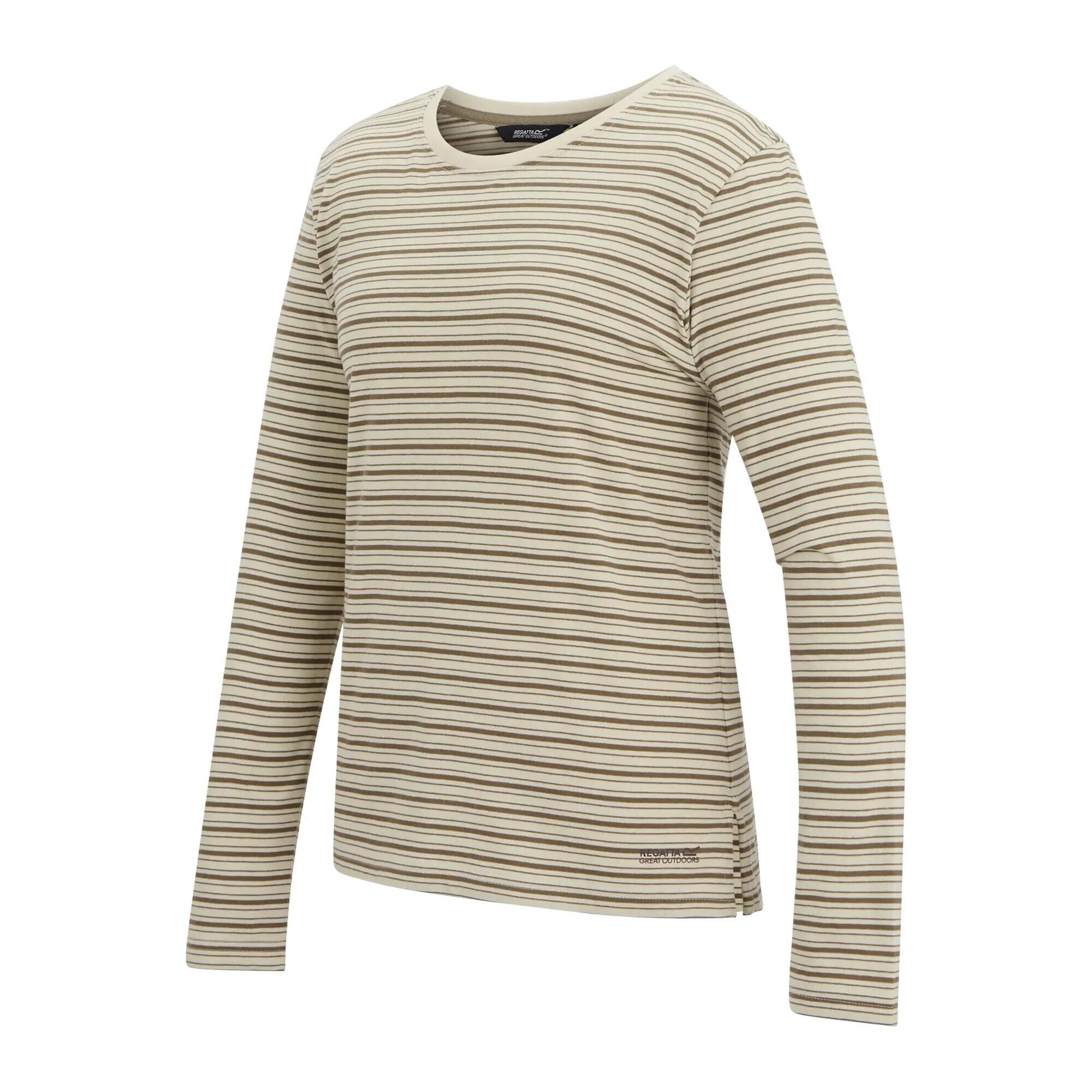 T-shirt a maniche lunghe a righe con scollo rotondo da donna Federica 9/10