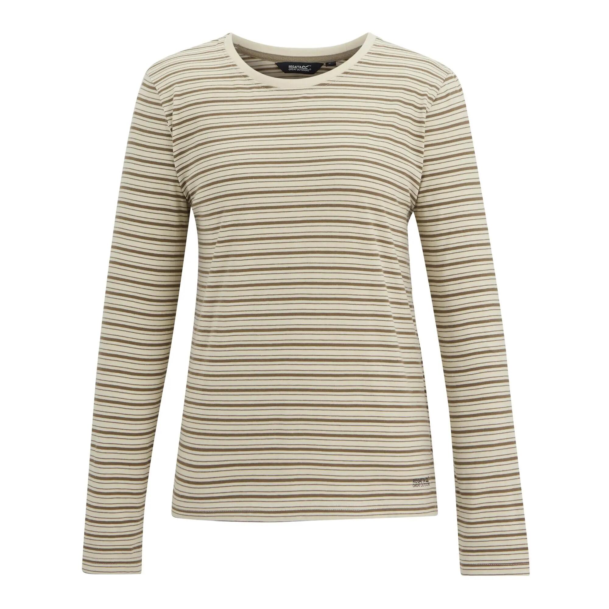 T-shirt a maniche lunghe a righe con scollo rotondo da donna Federica 7/10
