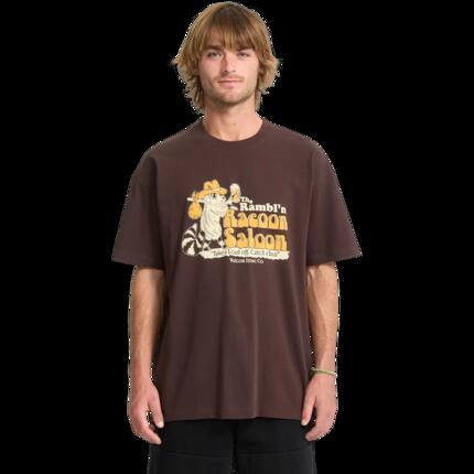 T-shirt - Skate - Homme - Imprimé Racoon - Marron
