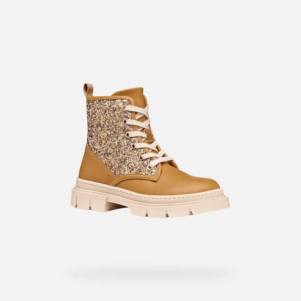 Bottines Fille J KARSYN GIRL Biscuit/Bronze Clair 4/7