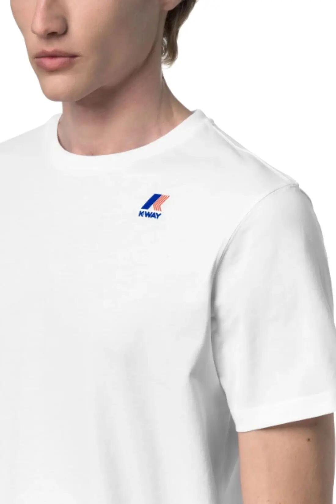 t-shirt - casual - unisexe - respirant, pliable - Leonide - Blanc 4/5