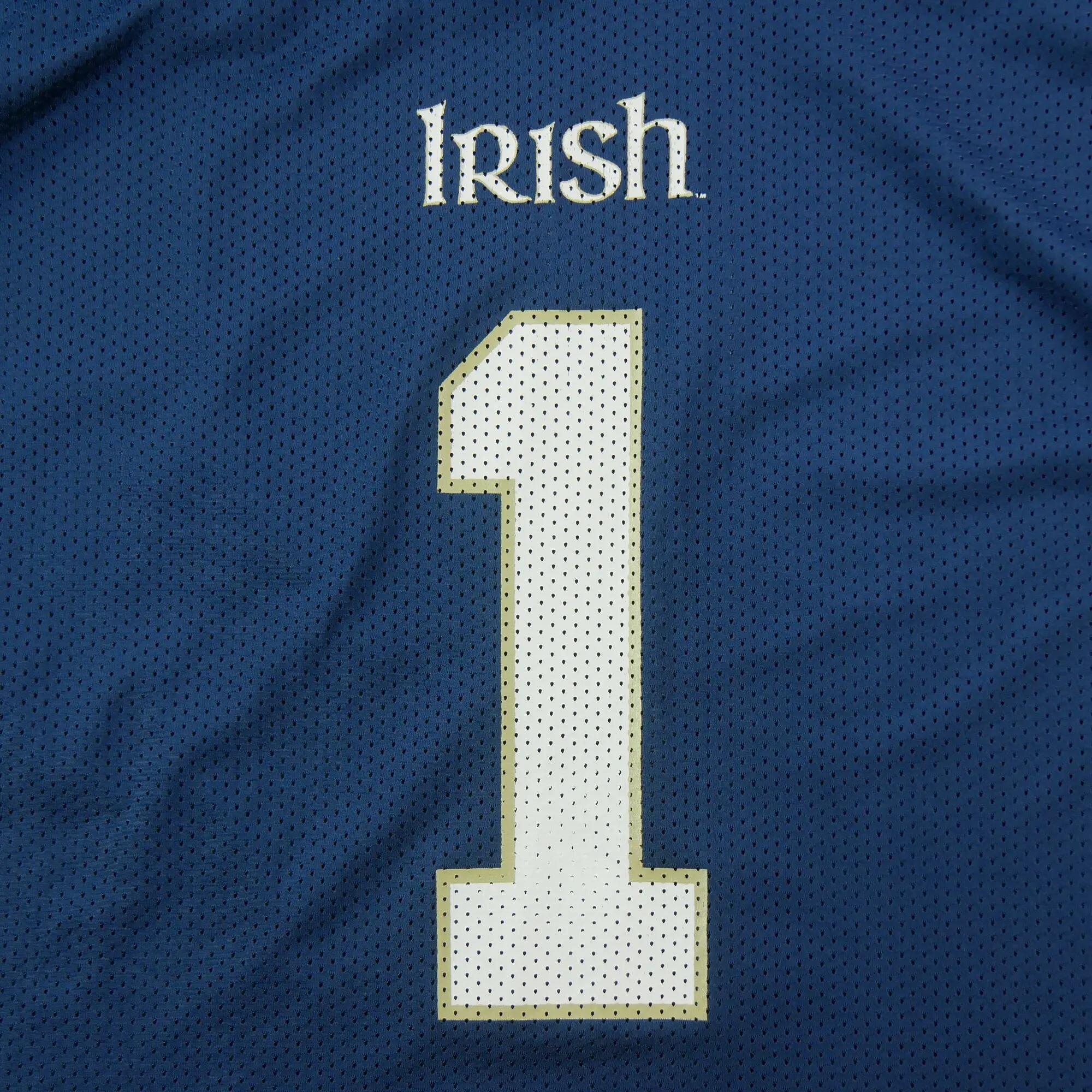 Seconde vie - Maillot Homme NCAA Notre Dame Y2K Bleu - Excellent 4/7