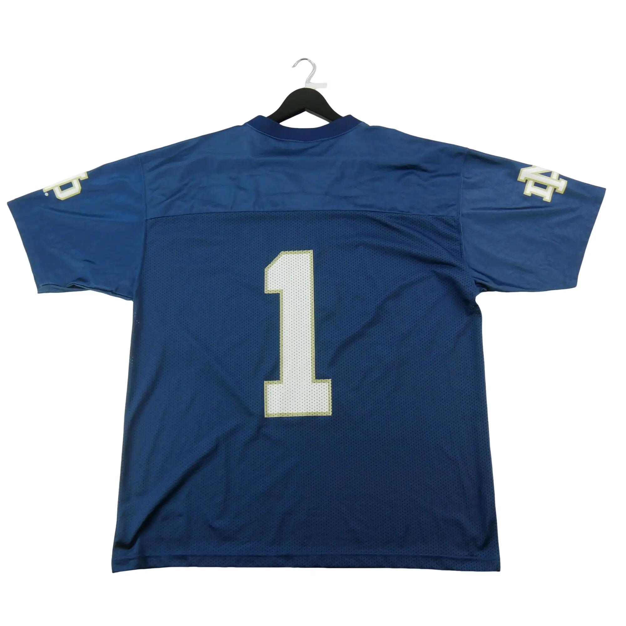 Seconde vie - Maillot Homme NCAA Notre Dame Y2K Bleu - Excellent 3/7