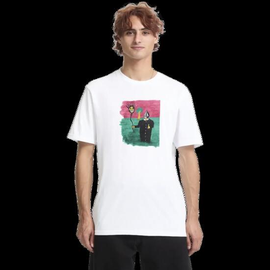 T‑shirt Skate Homme classique imprimé Issam - Blanc