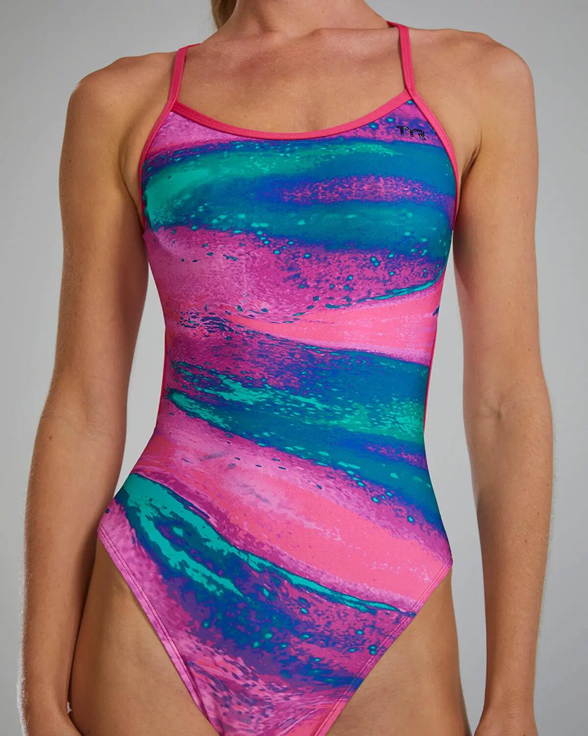 Fato de banho TYR Durafast Elite® Trinityfit Diffusion Plasma para mulher 5/5