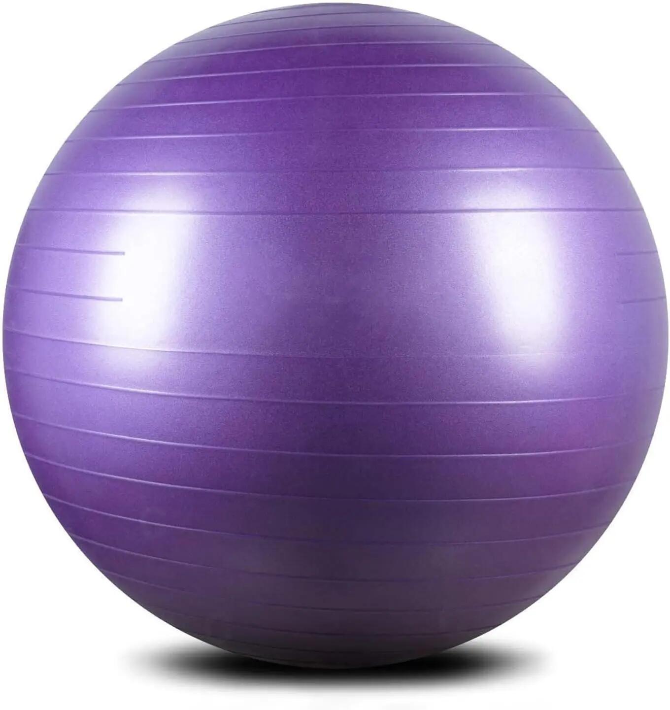 Fitball Pelota Fitness Yoga Pilates Resistente 65 cm Morado 2/4