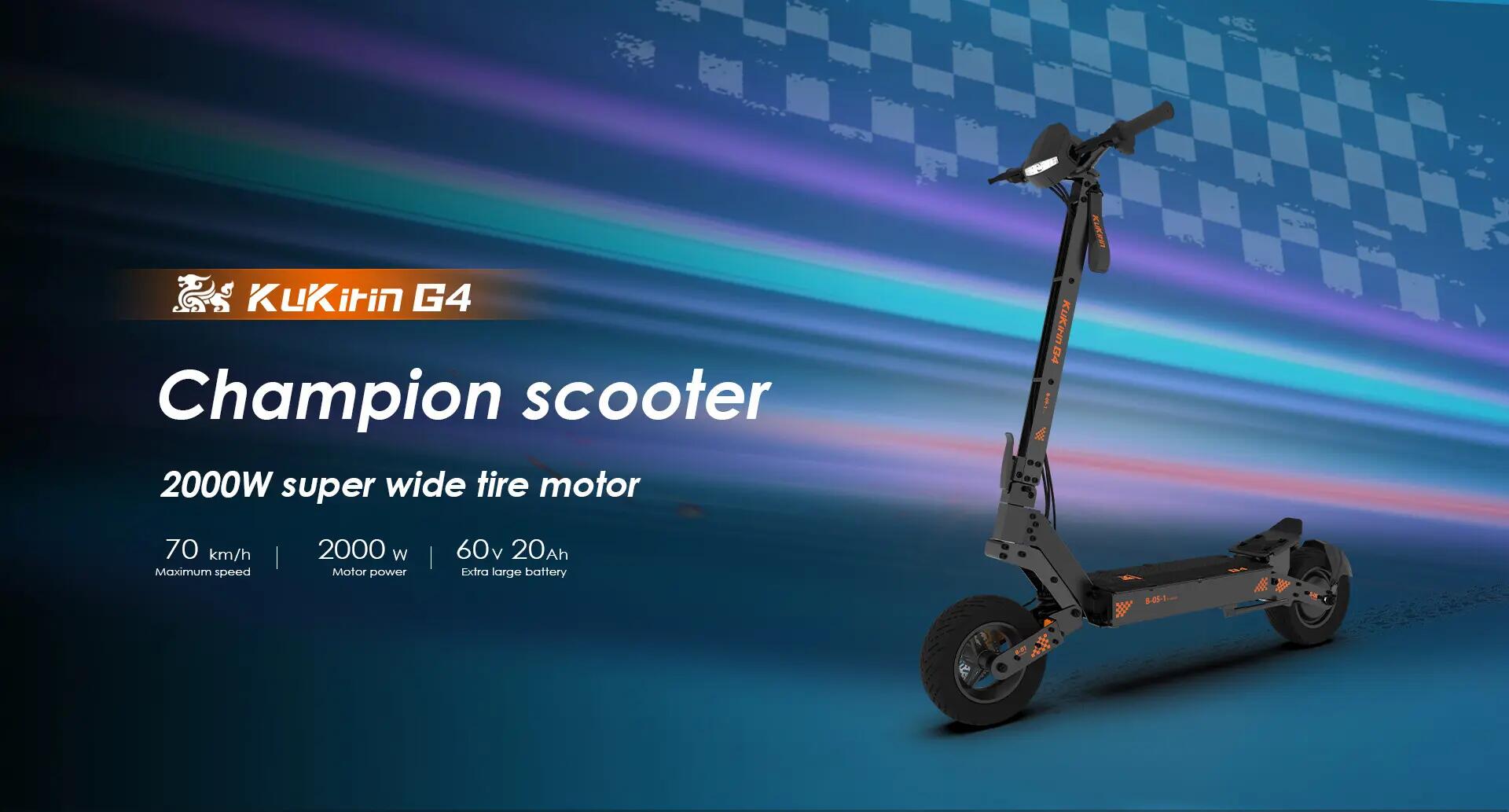 Trottinette électrique Kukirin G4 2000W 60V pliable 7/13