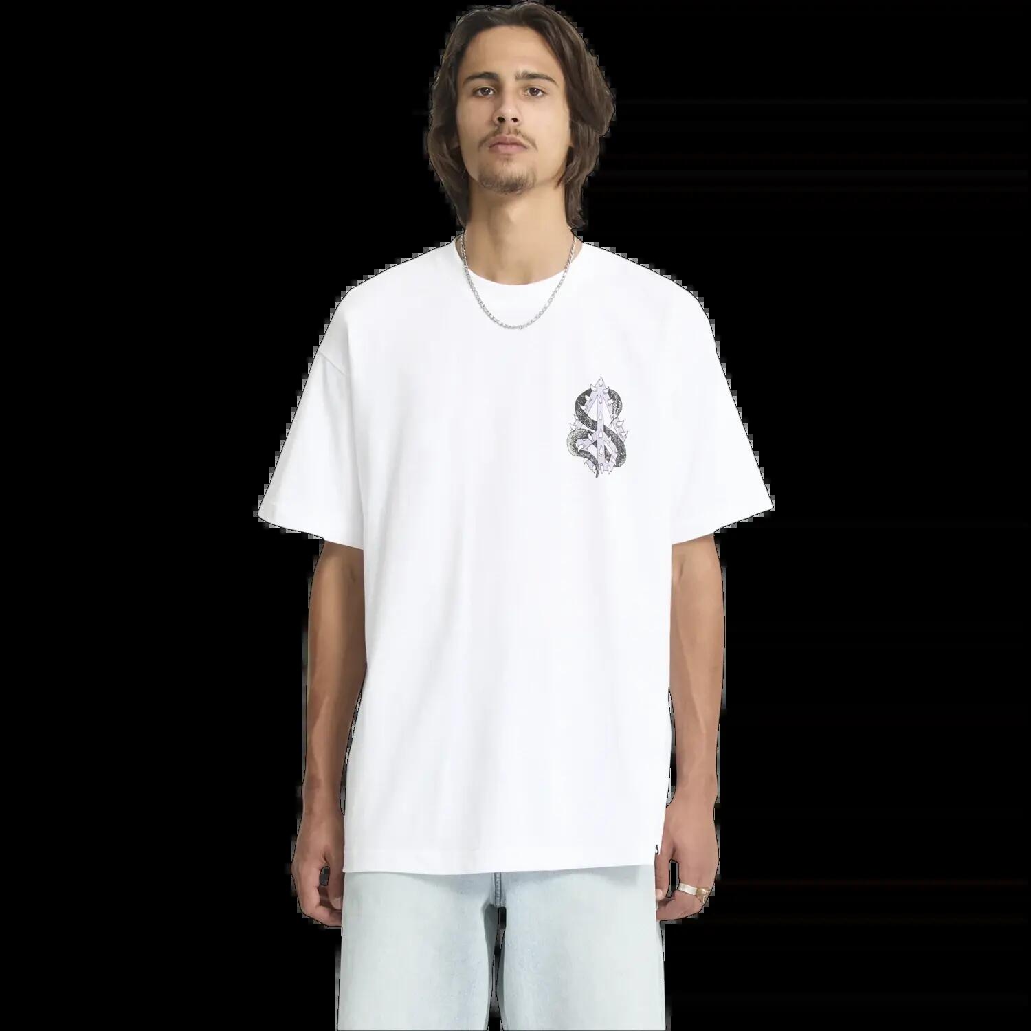 T-shirt - Skate - Homme - Loose fit, imprimé Snake Peace - Blanc 1/1