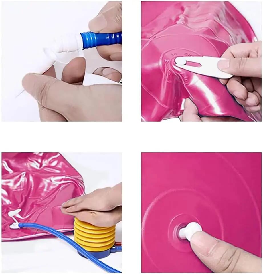 Fitball Pelota Fitness Yoga Pilates Resistente 65 cm Rosa 3/4