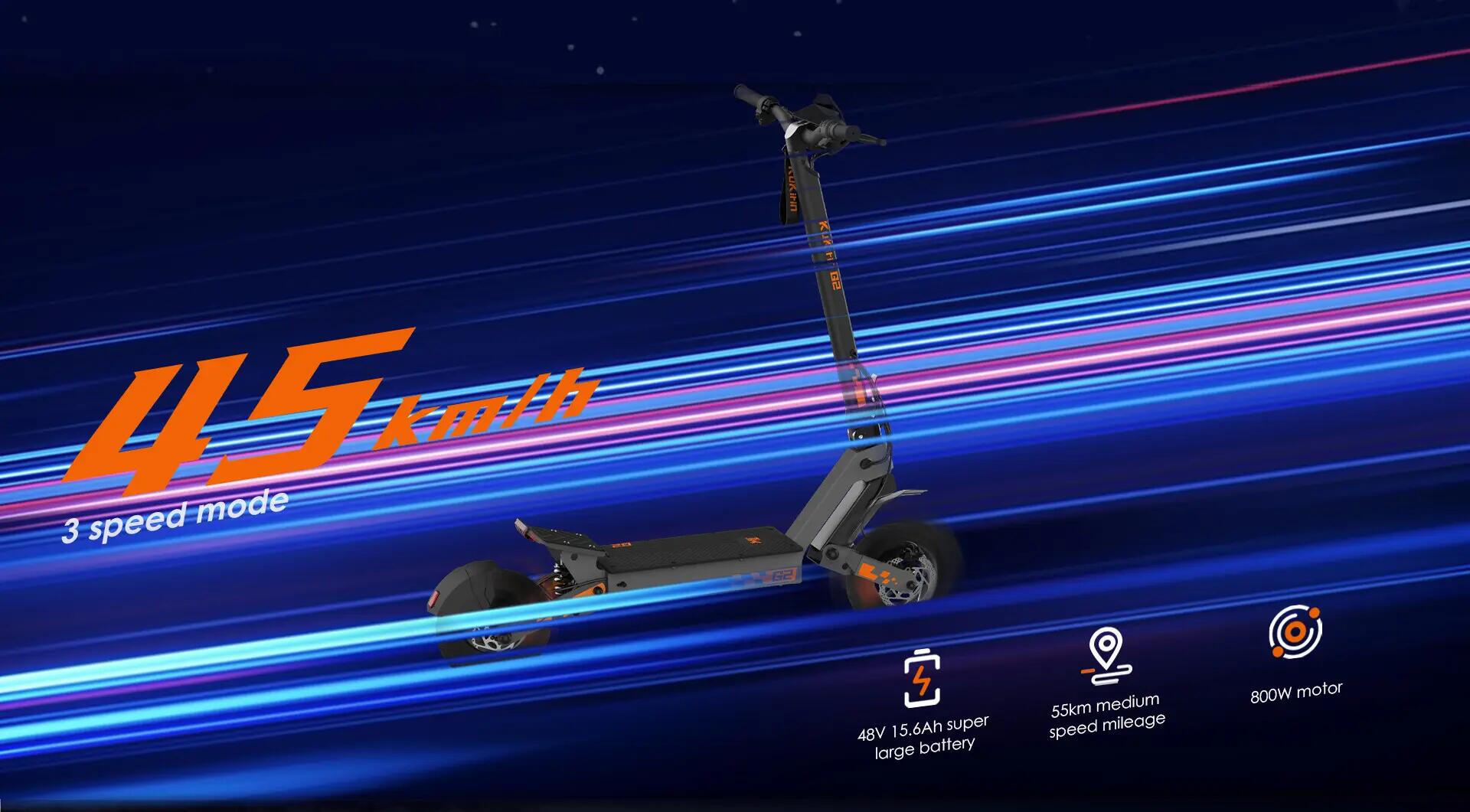 Trottinette électrique Kukirin G2 800W 48V pliable 9/13