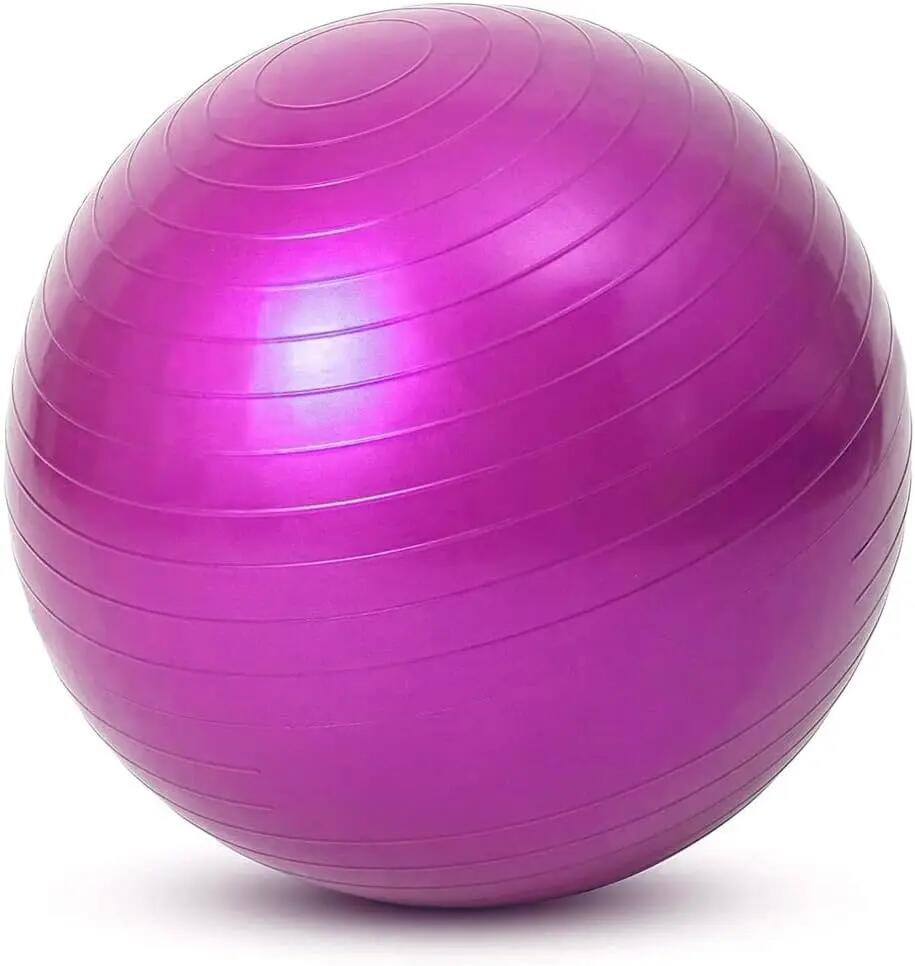 Fitball Pelota Fitness Yoga Pilates Resistente 65 cm Rosa 2/4