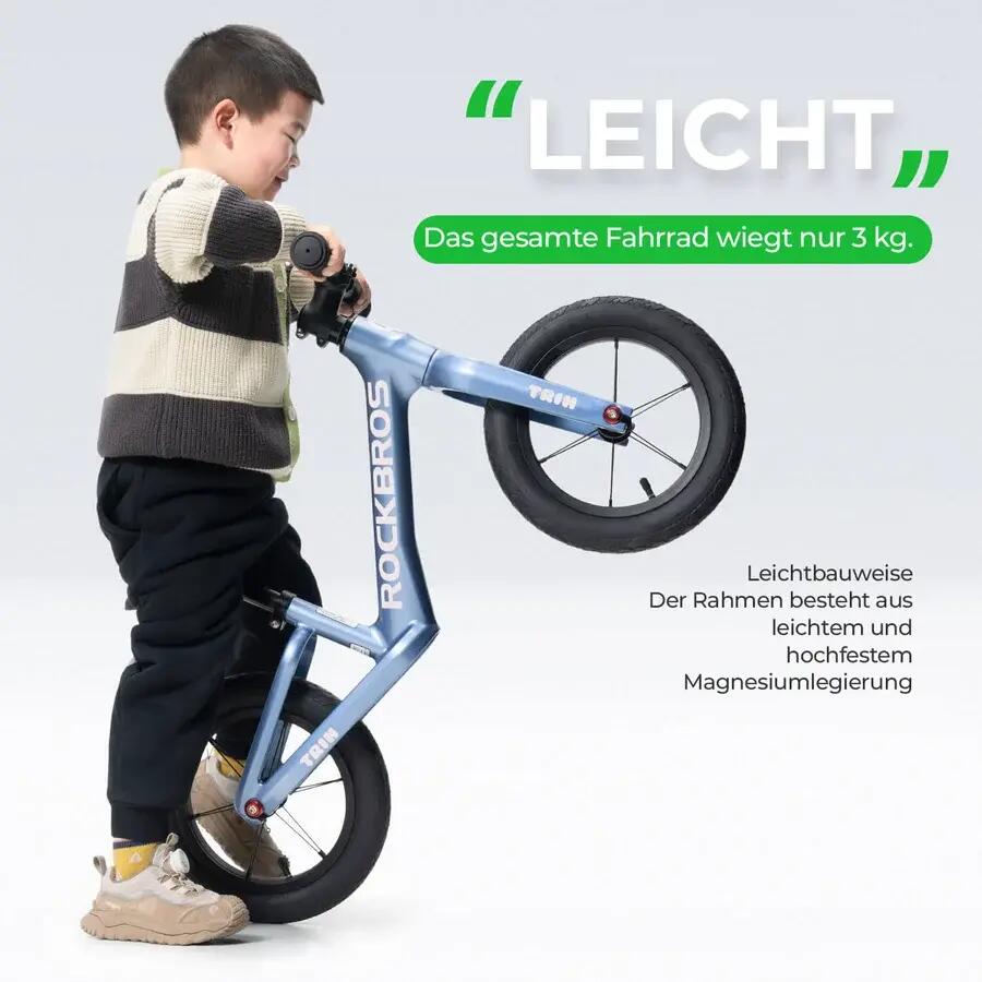 TRIH Kinder-Laufrad 12 Zoll Magnesium – leicht & höhenverstellbar für 2-6 Jahre 7/7