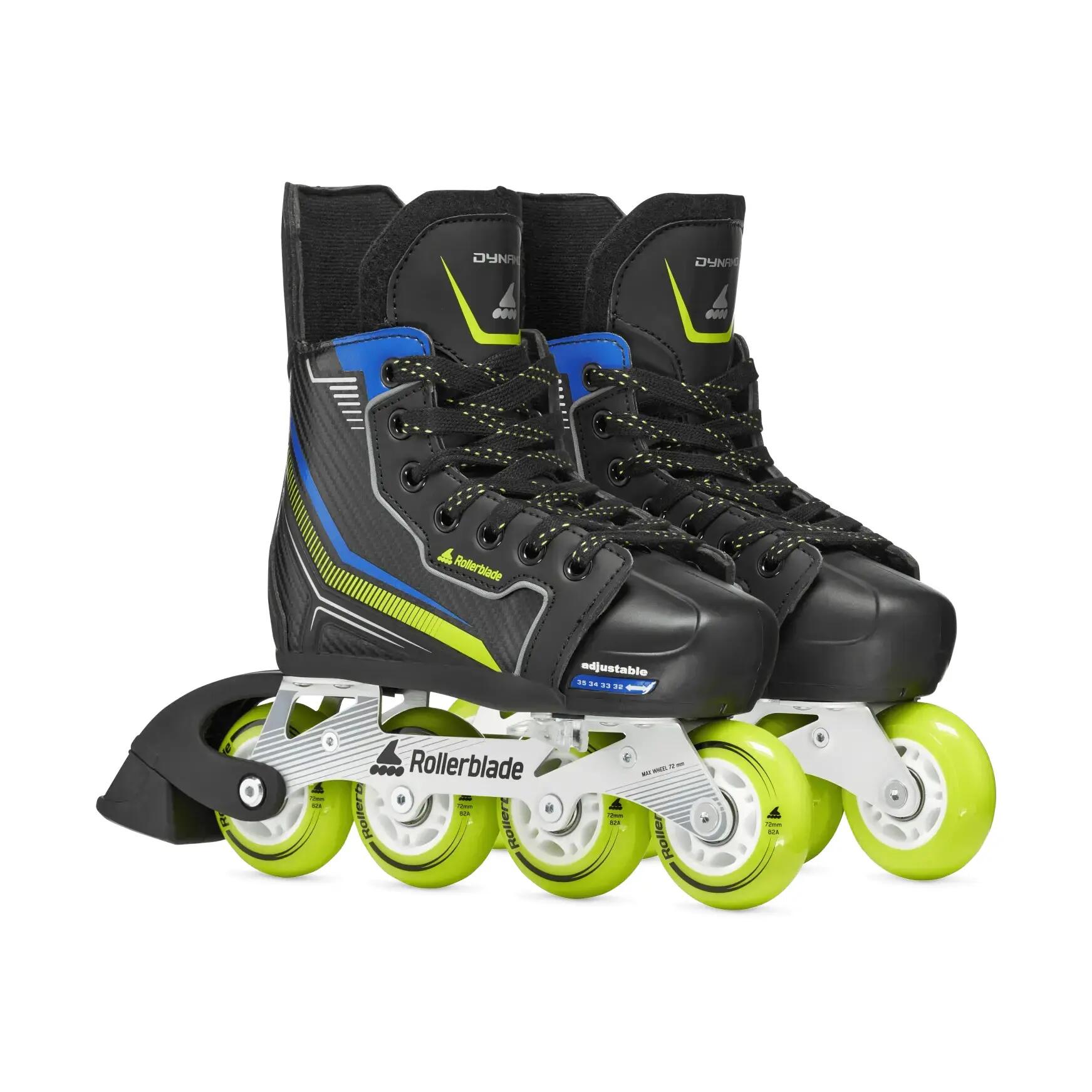 ROLLERBLADE Roller Enfant Dynamo Noir Vert Bleu 2/6