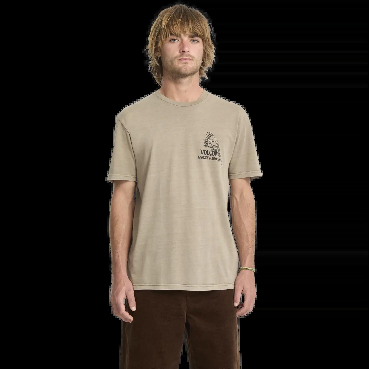 T-shirt - Skate - Homme - Imprimé vintage Liquor Locker - Marron 1/1