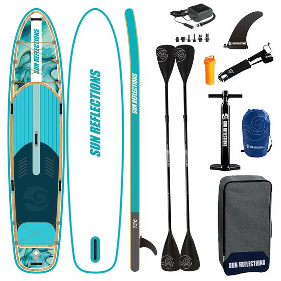 DESKA SUP SUN REFLECTIONS Family 13'6" Minicombo Ocean Mirage +Pompka PBG 6