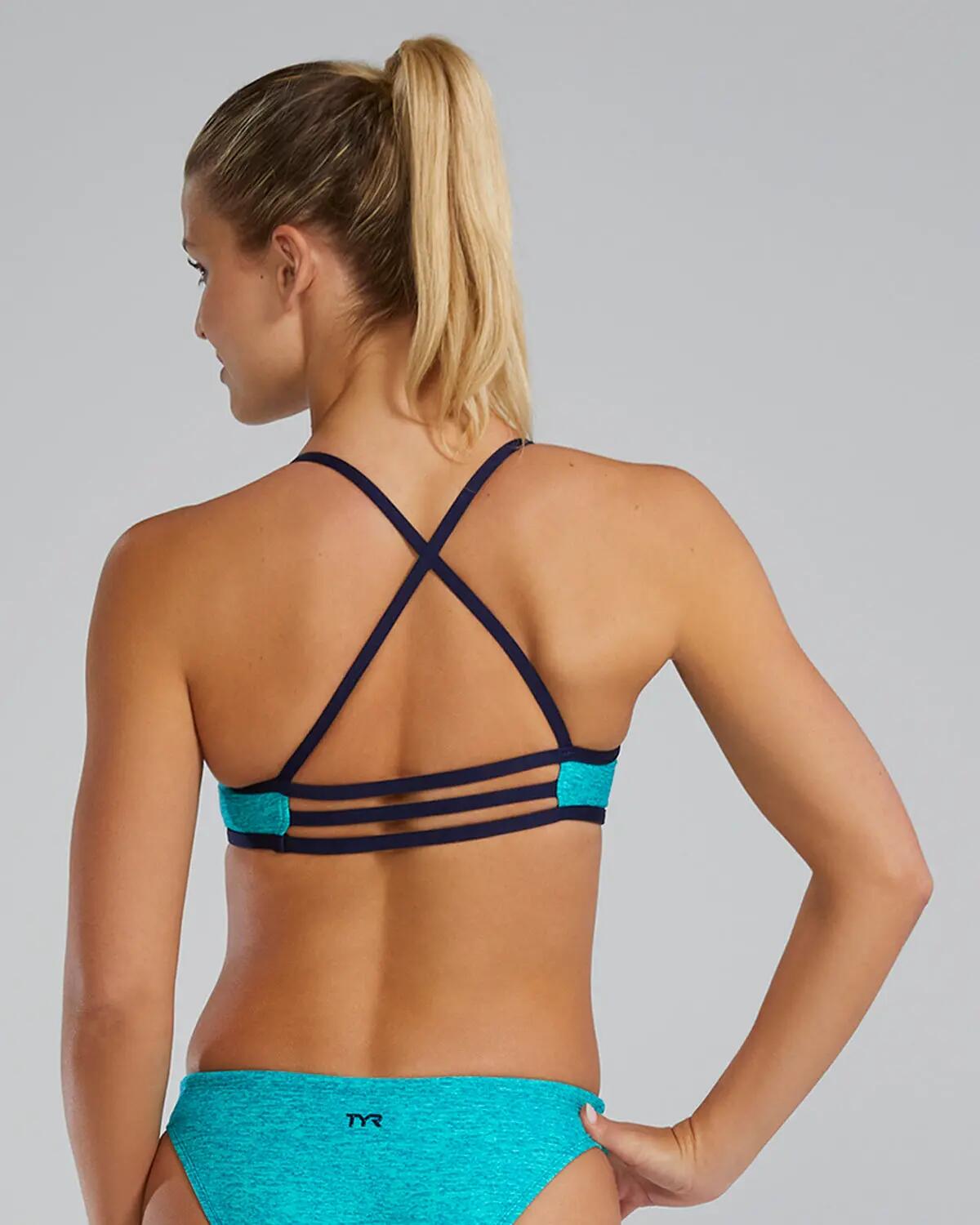 Top de banho TYR Durafast Elite® Trinity Top Lapped para mulher 2/5